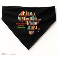 Black History Month Education Is Freedom Book Reader USA-Made Doggie Bandana thumb 0