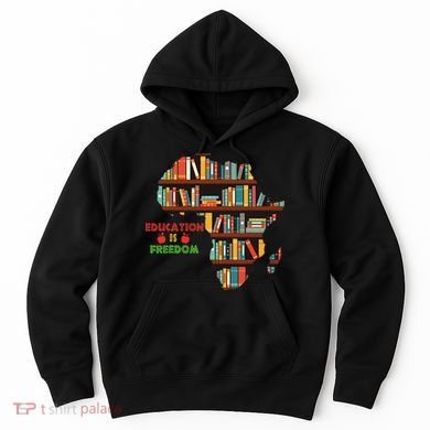 Black History Month Education Is Freedom Book Reader Hoodie