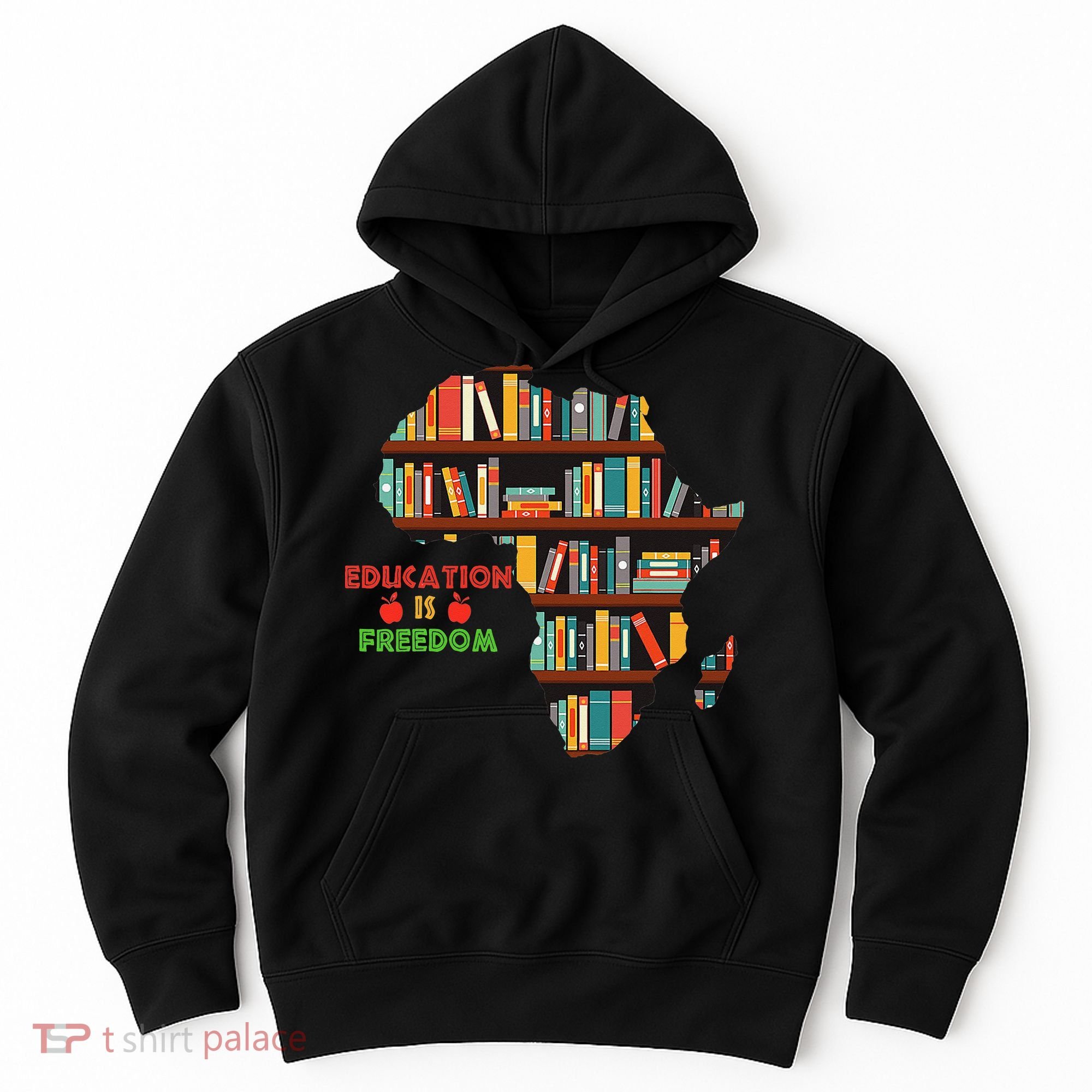 Black History Month Education Is Freedom Book Reader Hoodie
