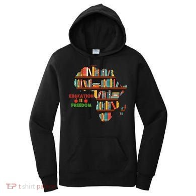 Black History Month Education Is Freedom Book Reader Women's Hoodie