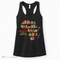 Black History Month Education Is Freedom Book Reader Women's Tank Top thumb 0