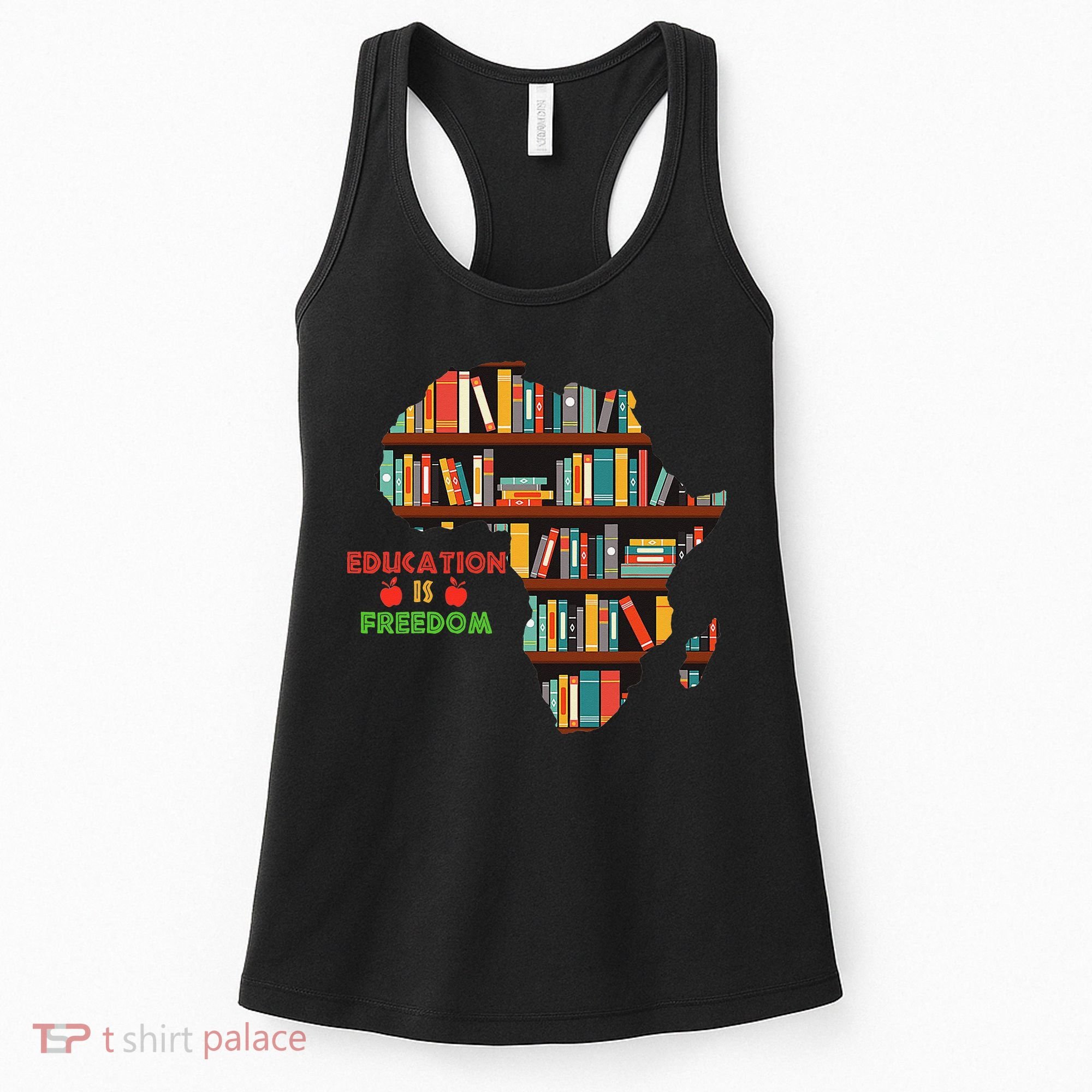 Black History Month Education Is Freedom Book Reader Women's Tank Top