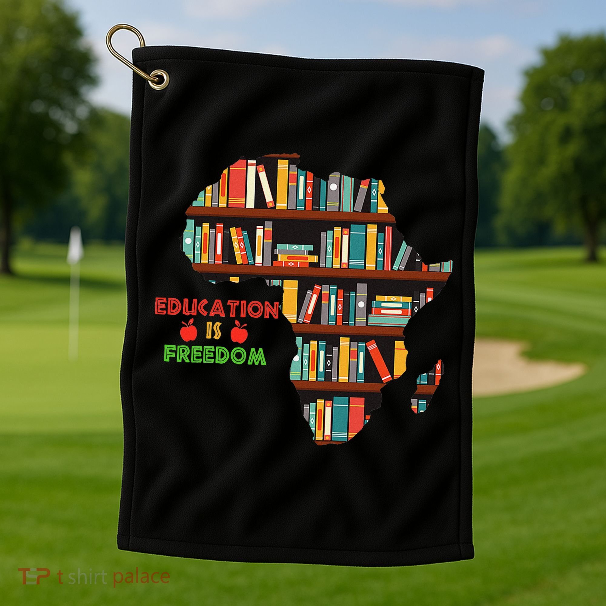 Black History Month Education Is Freedom Book Reader Golf Towel