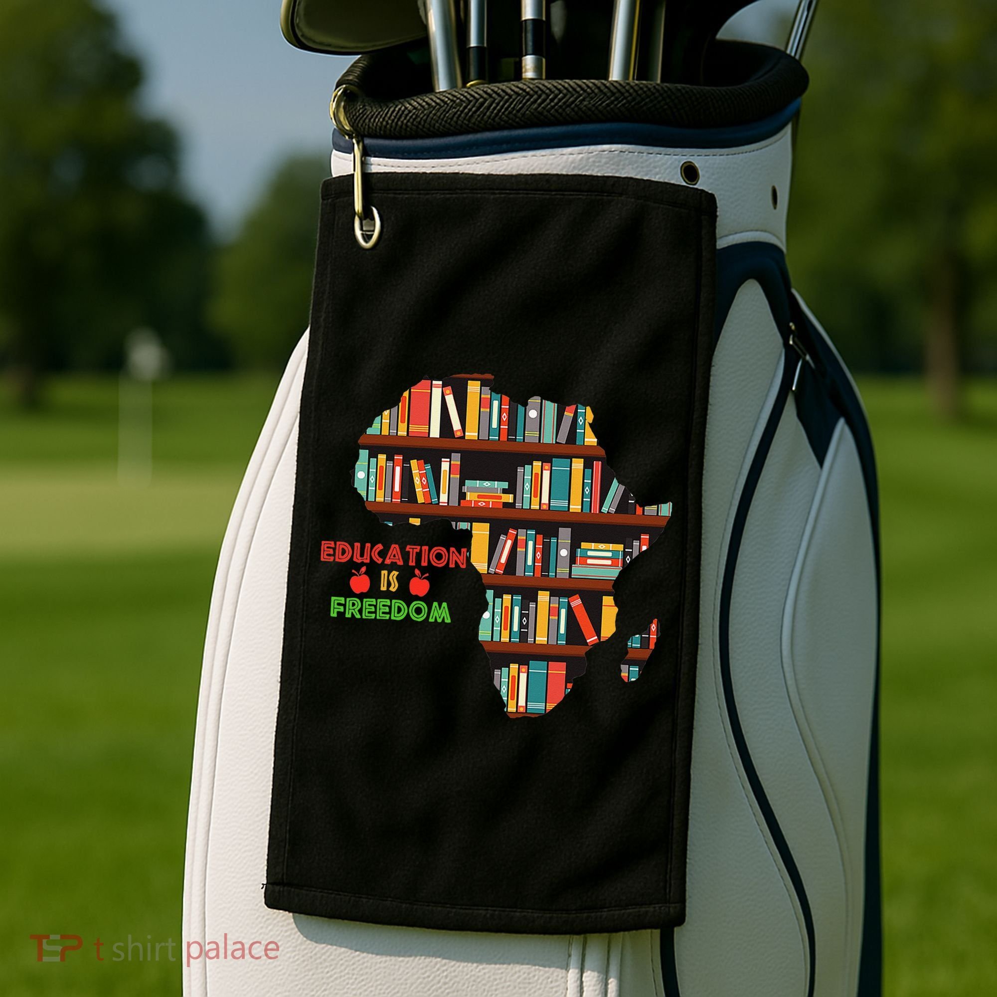 Black History Month Education Is Freedom Book Reader Golf Towel