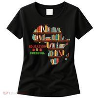 Black History Month Education Is Freedom Book Reader Women's T-Shirt thumb 0