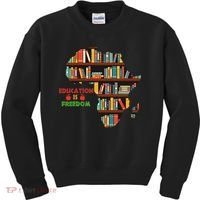 Black History Month Education Is Freedom Book Reader Kids Sweatshirt thumb 0