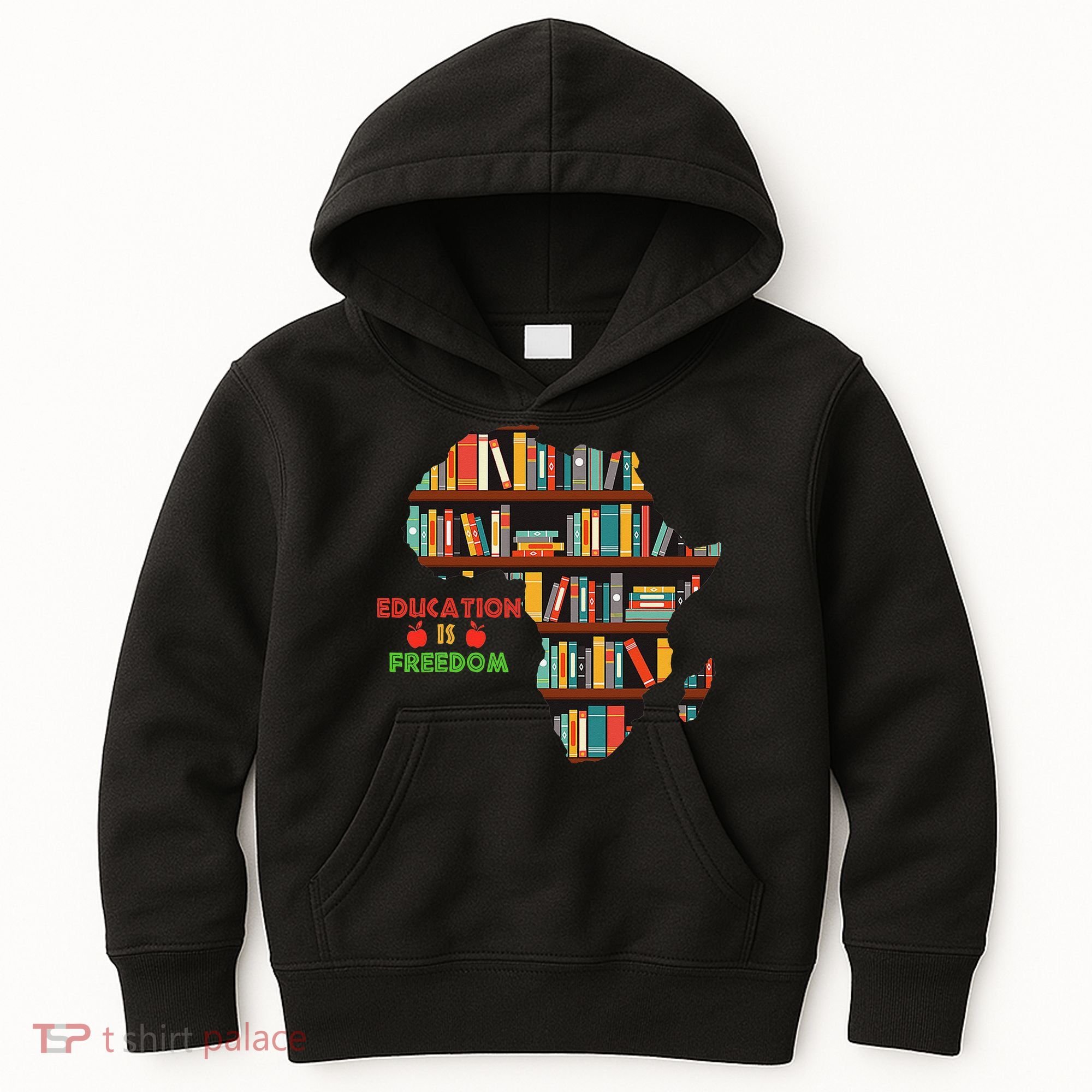 Black History Month Education Is Freedom Book Reader Kids Hoodie