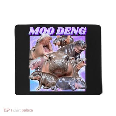 Baby Hippo Moo Deng Mousepad