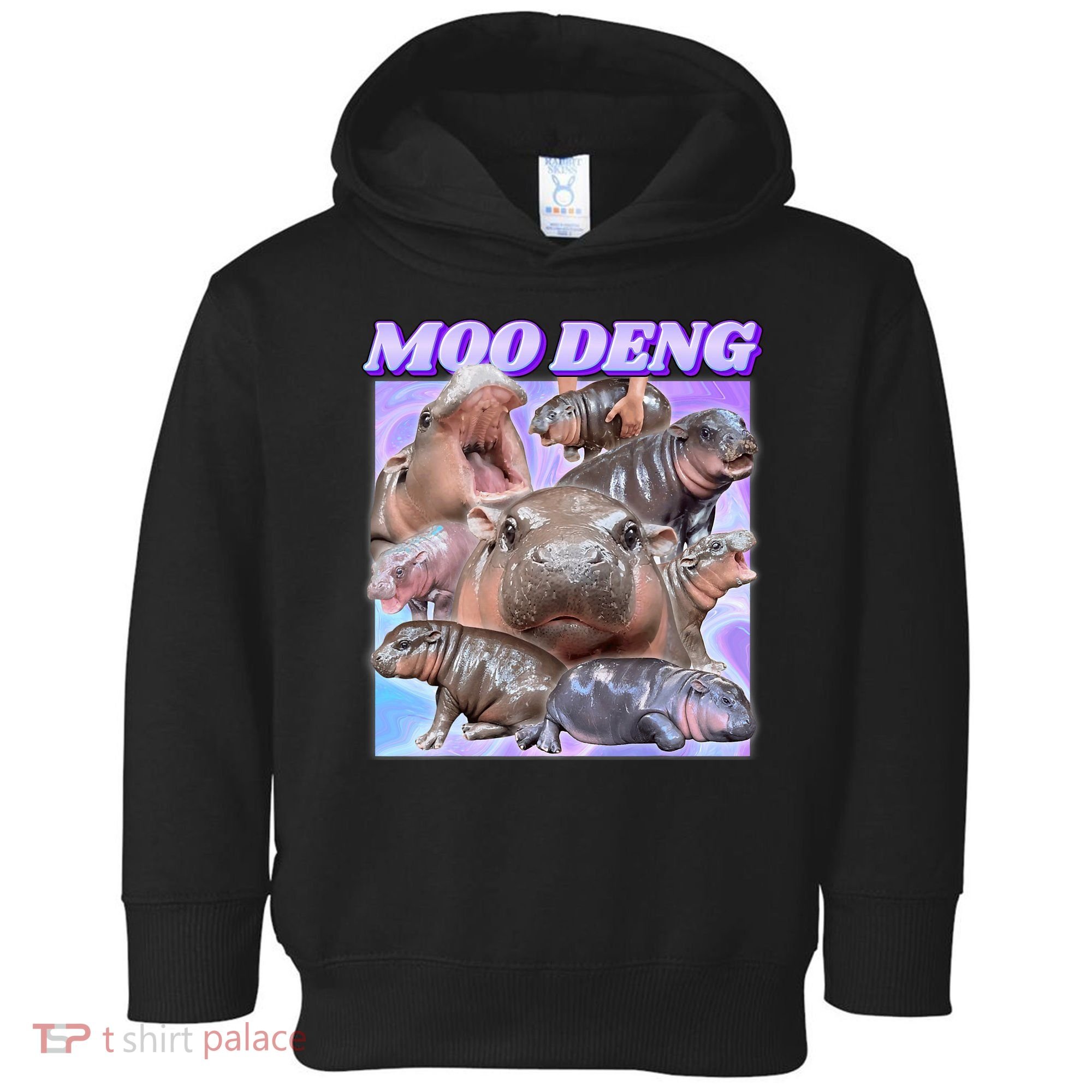 Baby Hippo Moo Deng Toddler Hoodie