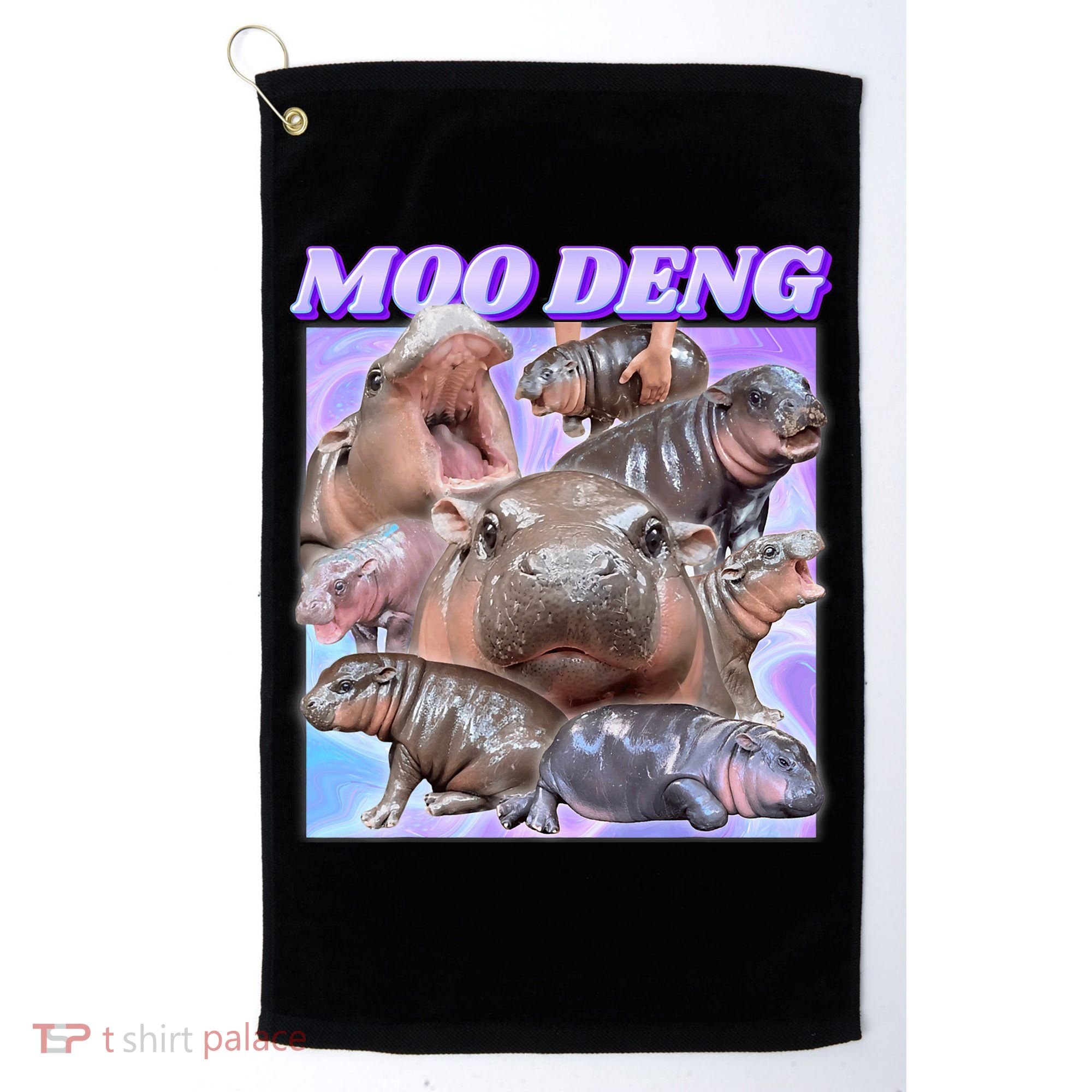 Baby Hippo Moo Deng Golf Towel