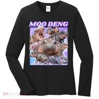 Baby Hippo Moo Deng Women's Long Sleeve Shirt thumb 0