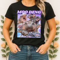 Baby Hippo Moo Deng Women's T-Shirt thumb 2