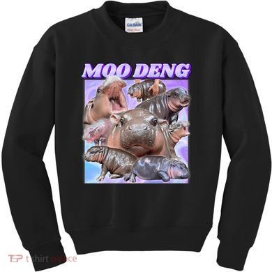 Baby Hippo Moo Deng Kids Sweatshirt