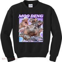 Baby Hippo Moo Deng Kids Sweatshirt thumb 0