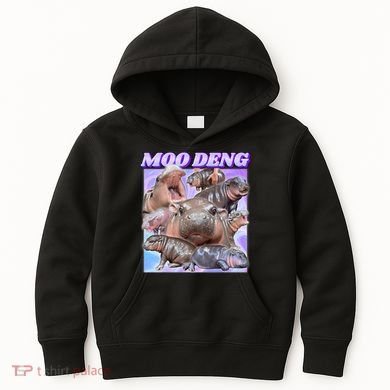 Baby Hippo Moo Deng Kids Hoodie