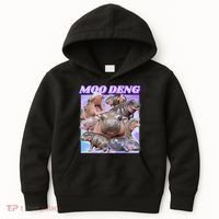 Baby Hippo Moo Deng Kids Hoodie thumb 0
