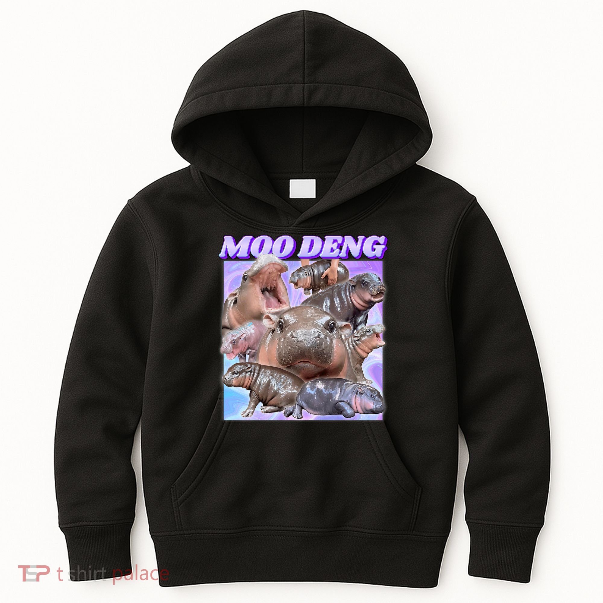 Baby Hippo Moo Deng Kids Hoodie
