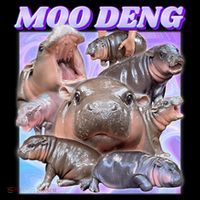 Baby Hippo Moo Deng Kids Hoodie thumb 5