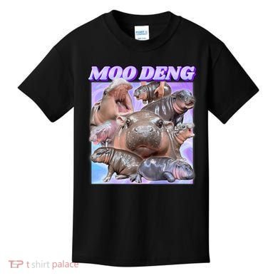 Baby Hippo Moo Deng Kids T-Shirt