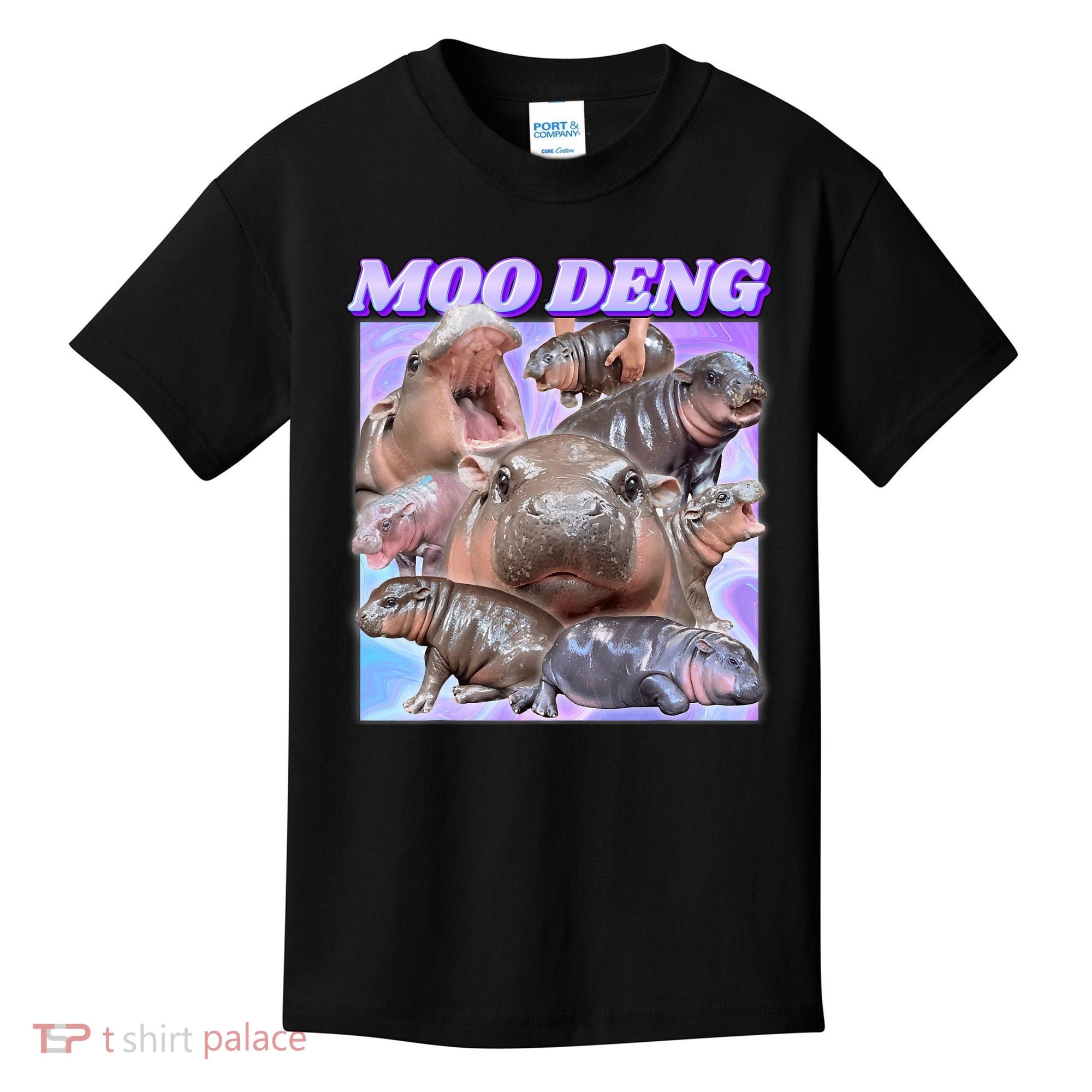 Baby Hippo Moo Deng Kids T-Shirt