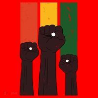 Black History Month Fist Pride Santa Hat thumb 1
