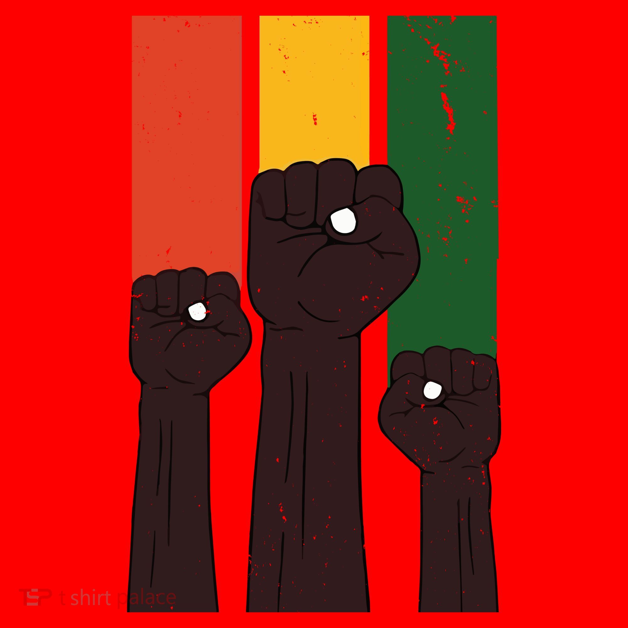 Black History Month Fist Pride Santa Hat
