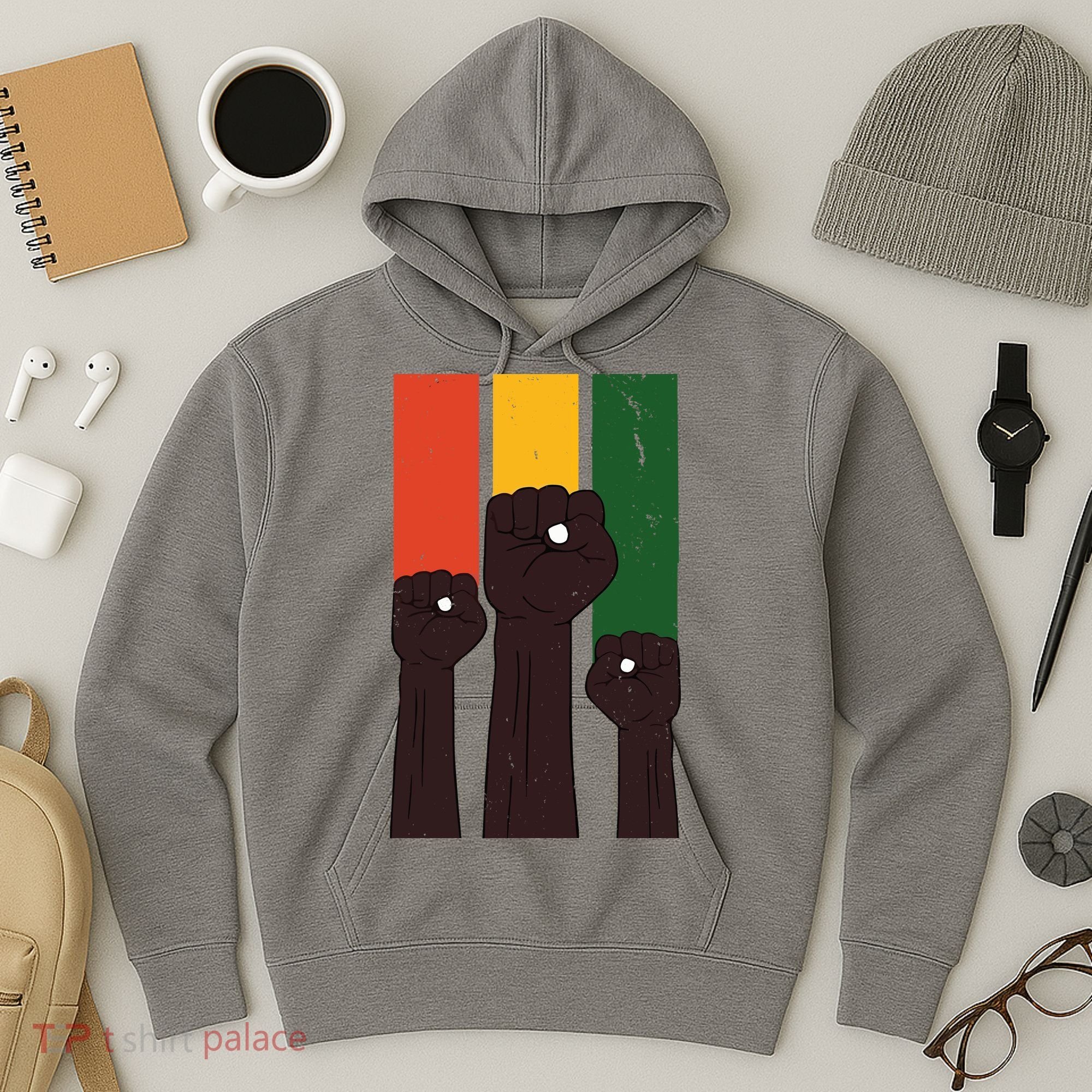 Black History Month Fist Pride Hoodie