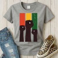 Black History Month Fist Pride Women's T-Shirt thumb 3