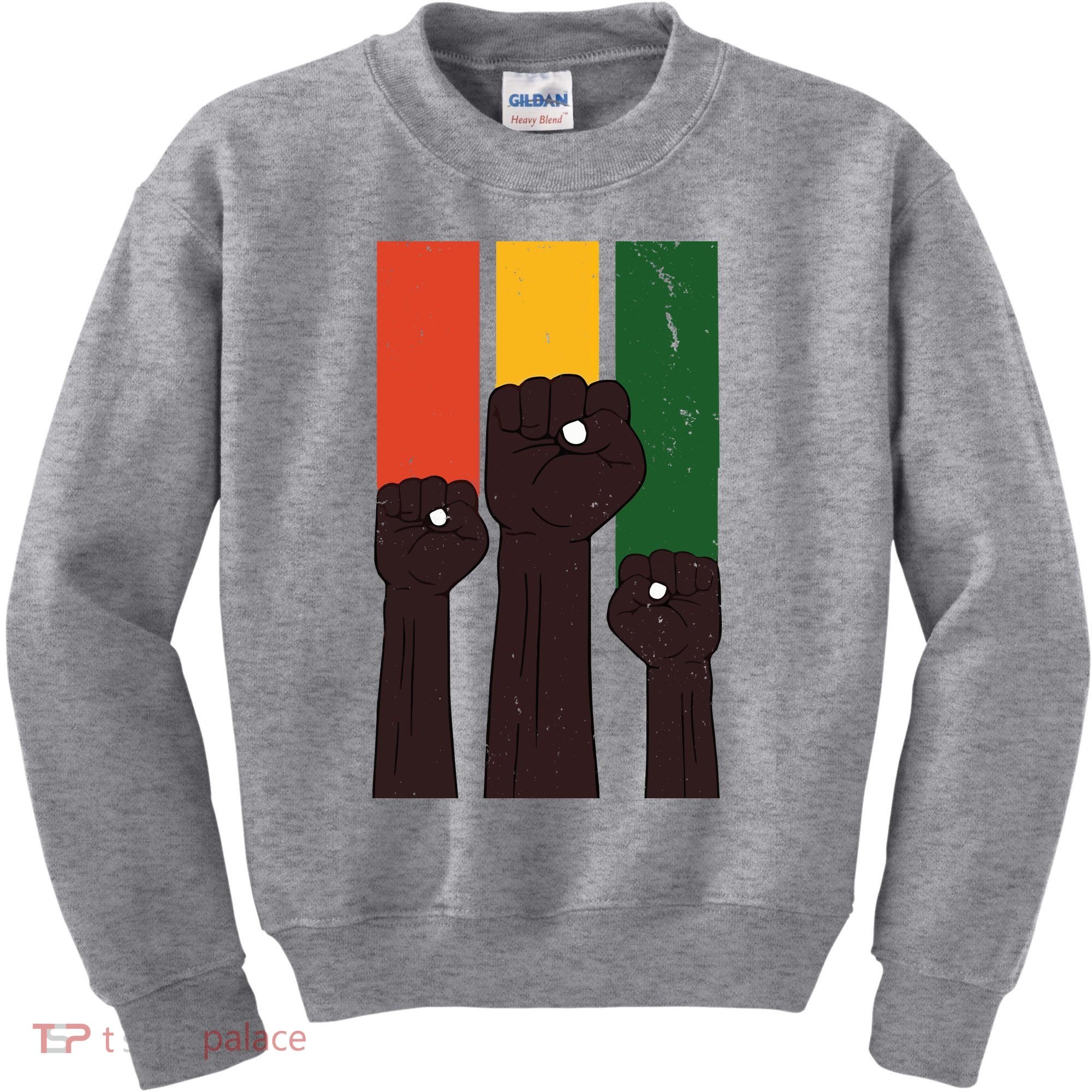Black History Month Fist Pride Kids Sweatshirt