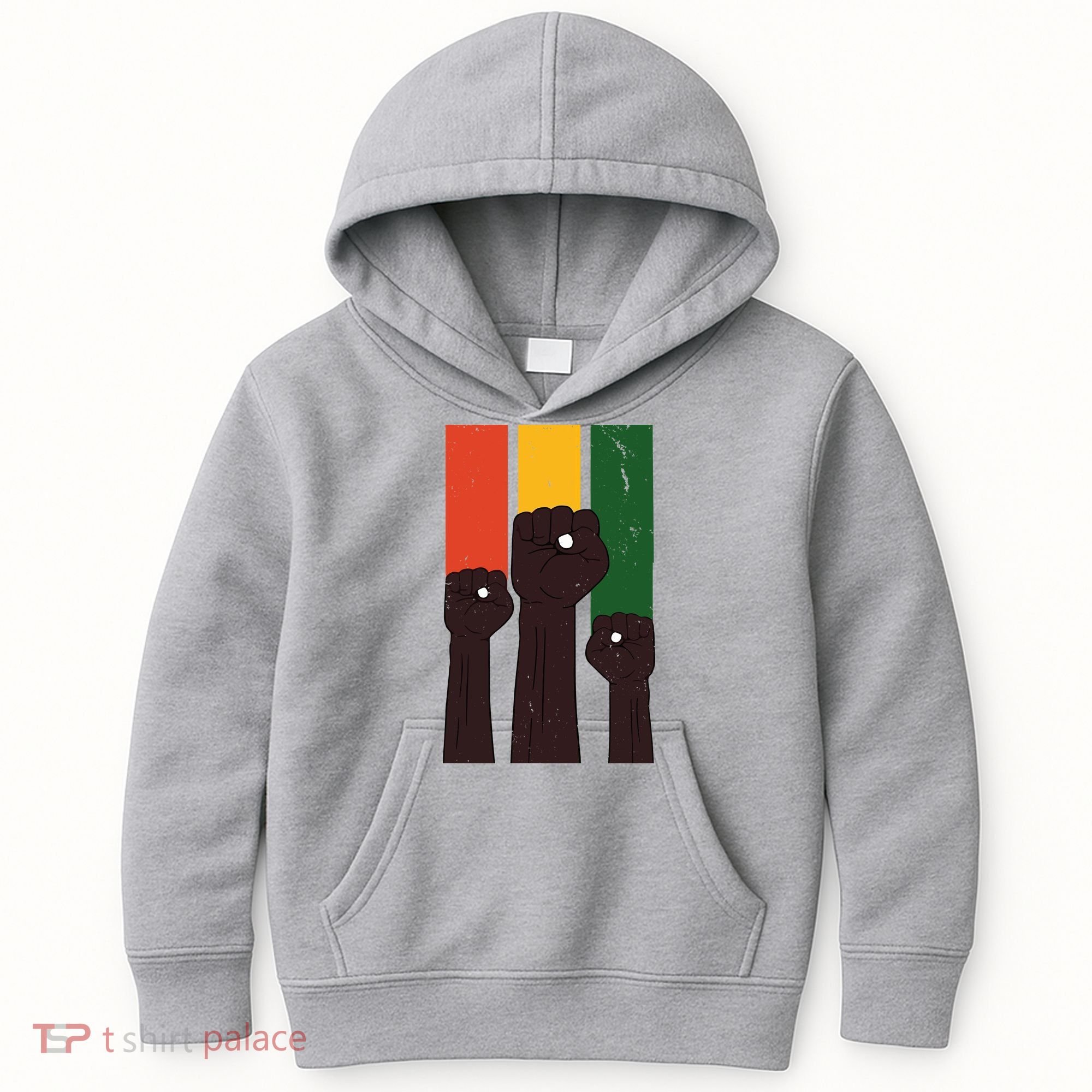Black History Month Fist Pride Kids Hoodie
