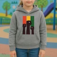 Black History Month Fist Pride Kids Hoodie thumb 3