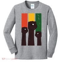 Black History Month Fist Pride Kids Long Sleeve Shirt thumb 0
