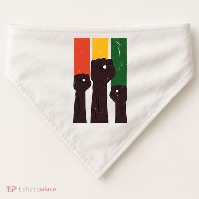 Black History Month Fist Pride USA-Made Doggie Bandana
