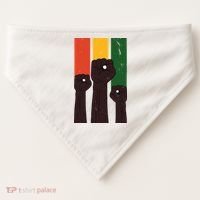 Black History Month Fist Pride USA-Made Doggie Bandana thumb 0