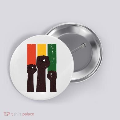 Black History Month Fist Pride Button