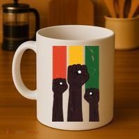 Black History Month Fist Pride Coffee Mug thumb 4