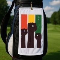 Black History Month Fist Pride Golf Towel thumb 2