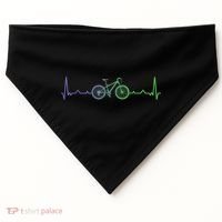Bicycle Heartbeat Mountain Bike MTB USA-Made Doggie Bandana thumb 0