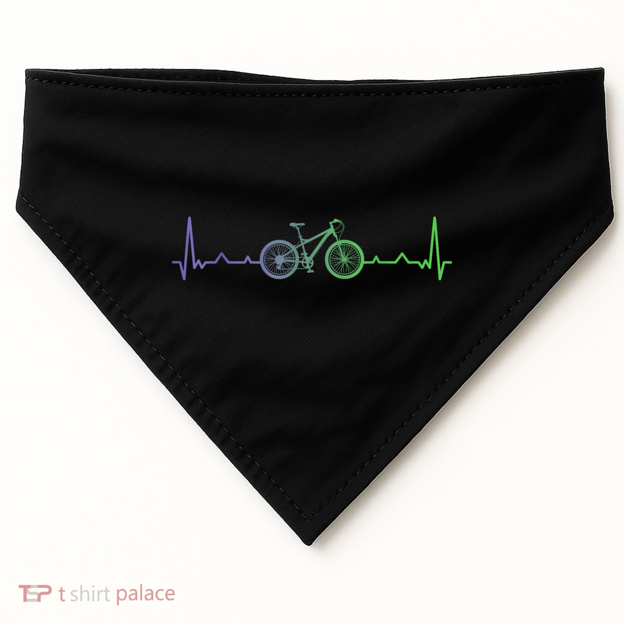 Bicycle Heartbeat Mountain Bike MTB USA-Made Doggie Bandana