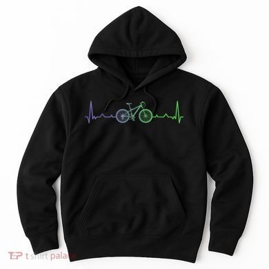 Bicycle Heartbeat Mountain Bike MTB Hoodie