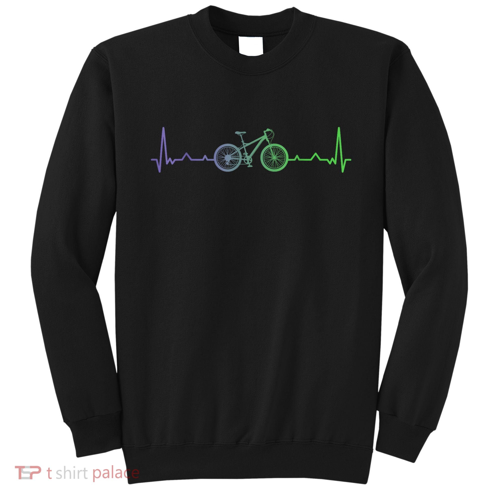 Bicycle Heartbeat Mountain Bike MTB Sweatshirt