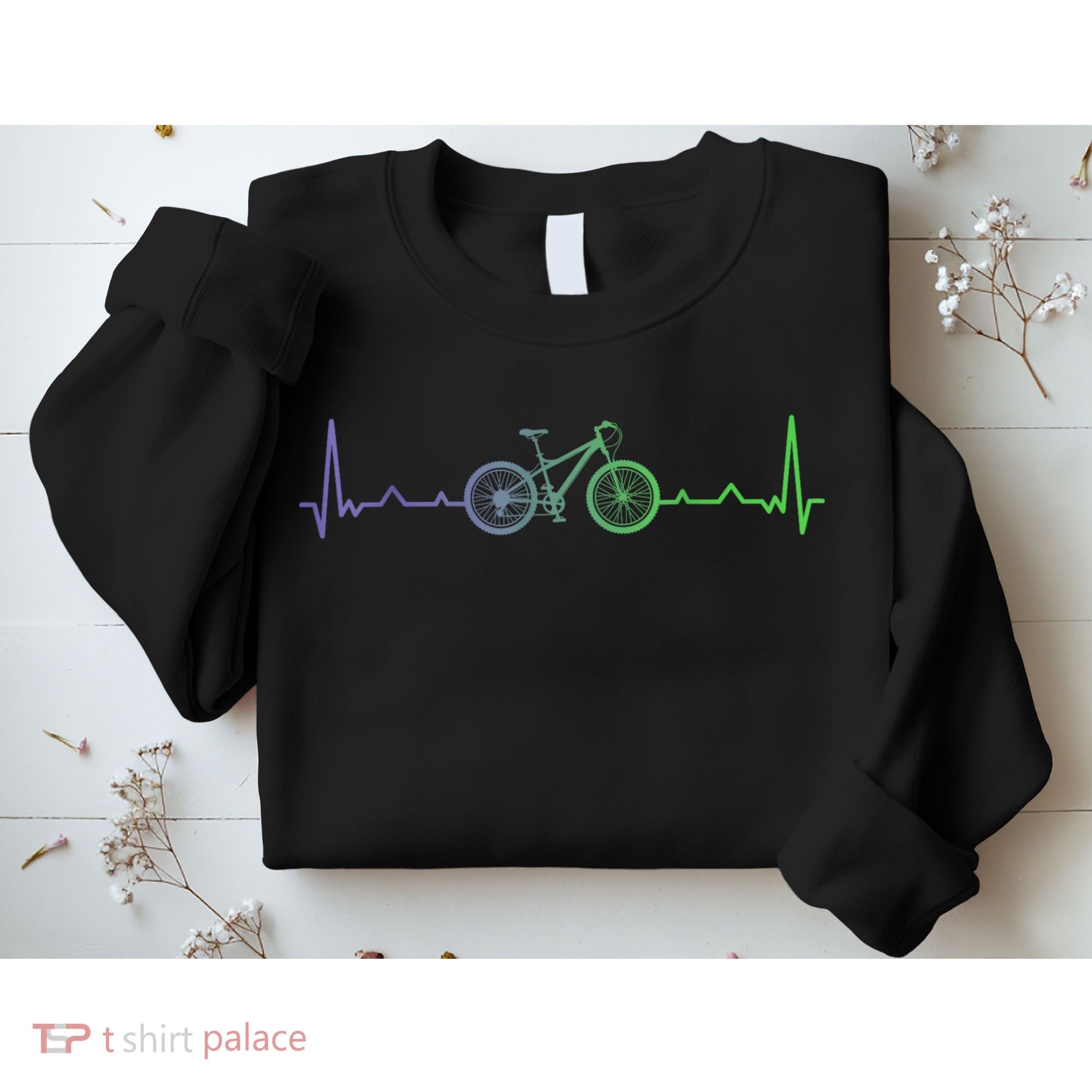 Bicycle Heartbeat Mountain Bike MTB Sweatshirt