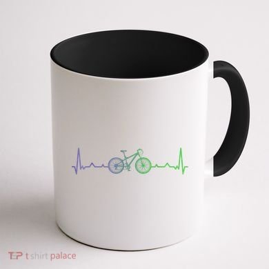 Bicycle Heartbeat Mountain Bike MTB Coffee Mug back