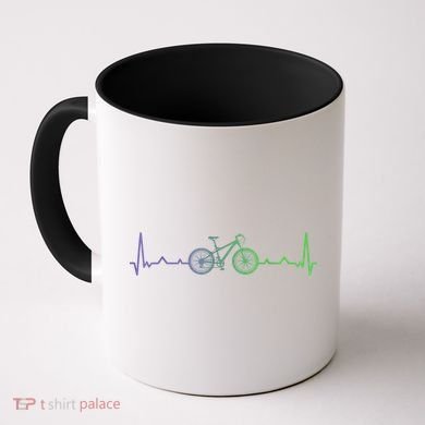 Bicycle Heartbeat Mountain Bike MTB Coffee Mug