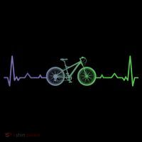 Bicycle Heartbeat Mountain Bike MTB Women's Hoodie thumb 2