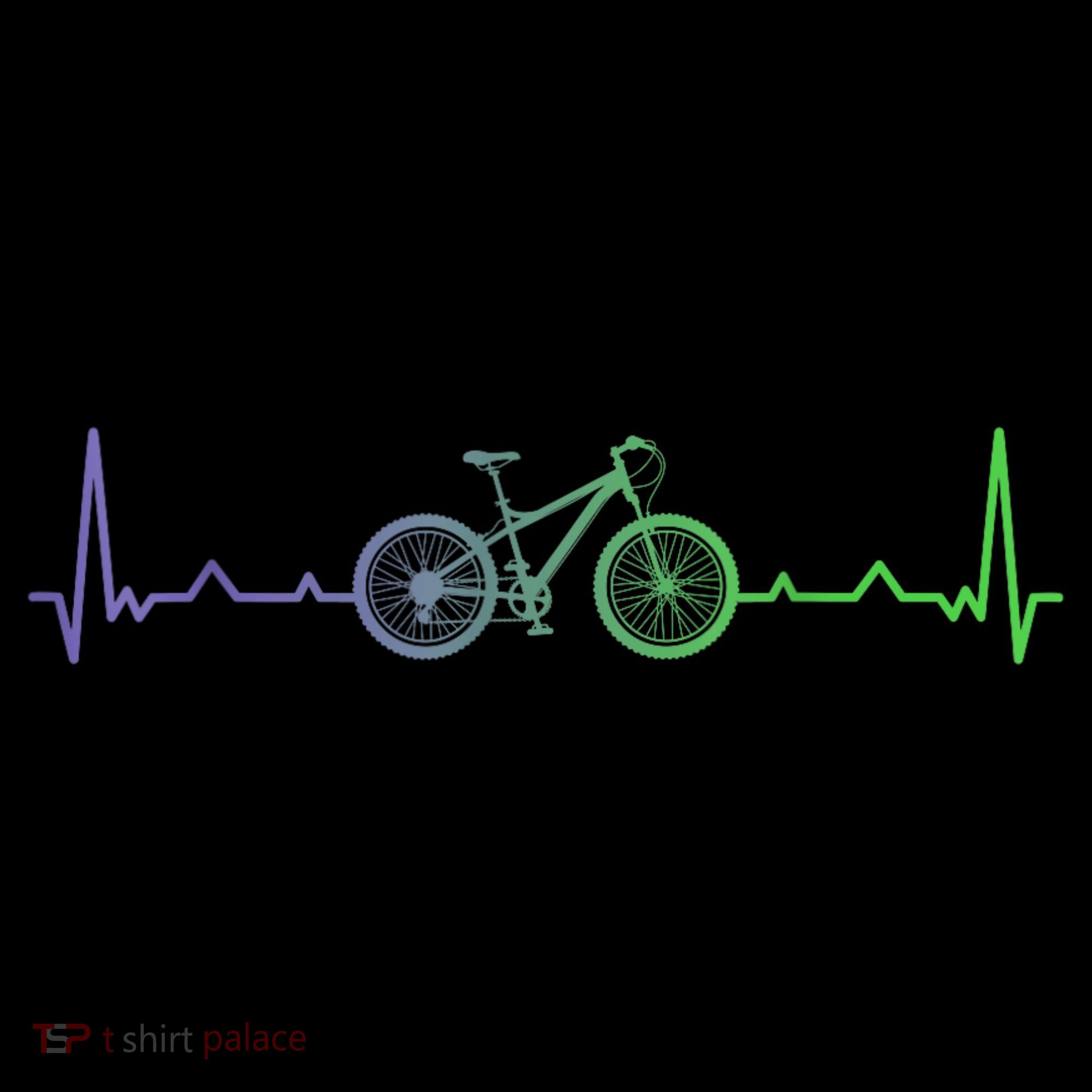 Bicycle Heartbeat Mountain Bike MTB Women's Hoodie