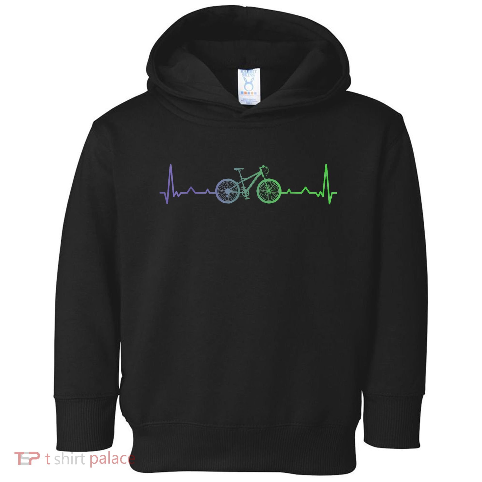 Bicycle Heartbeat Mountain Bike MTB Toddler Hoodie