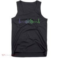 Bicycle Heartbeat Mountain Bike MTB Tank Top thumb 0