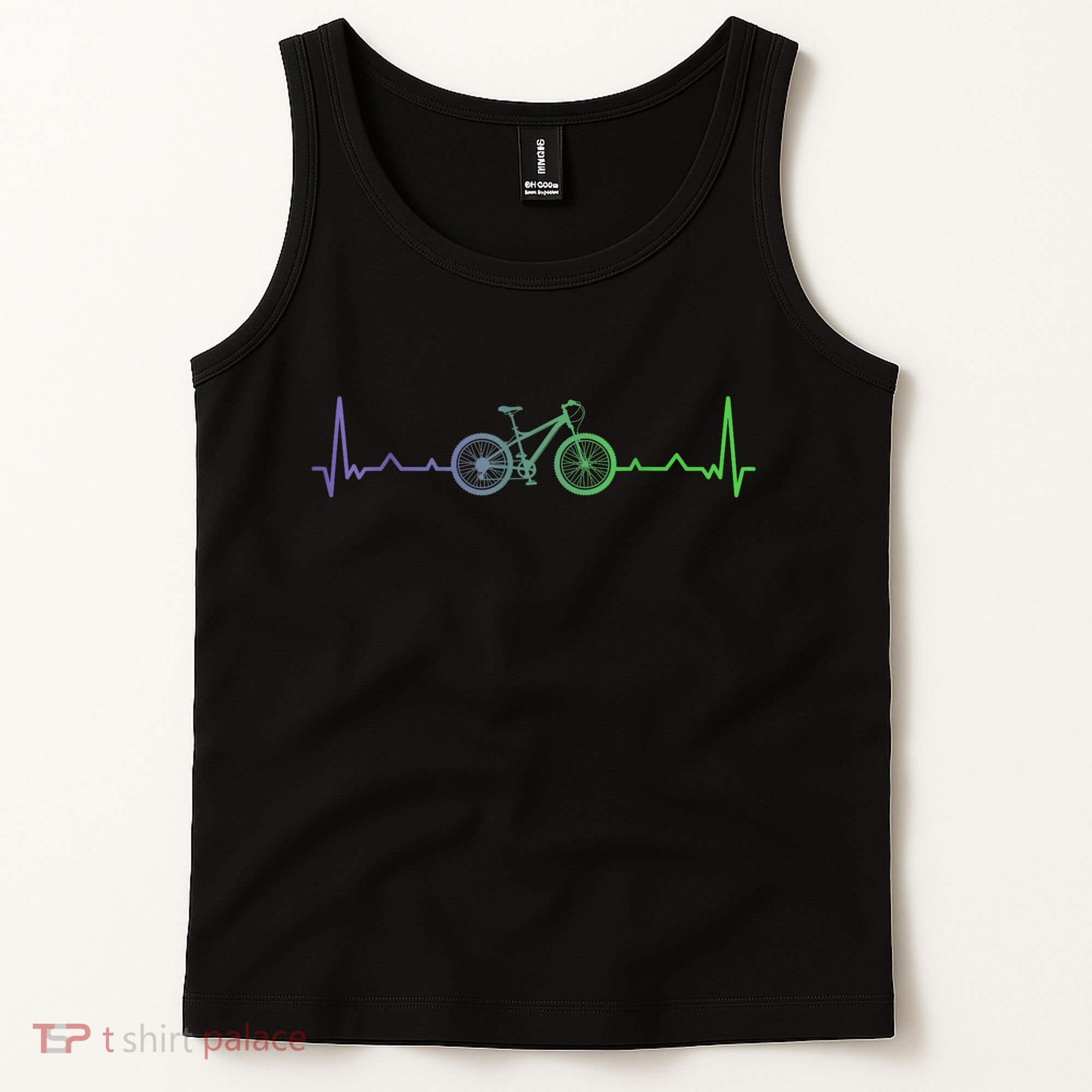 Bicycle Heartbeat Mountain Bike MTB Tank Top