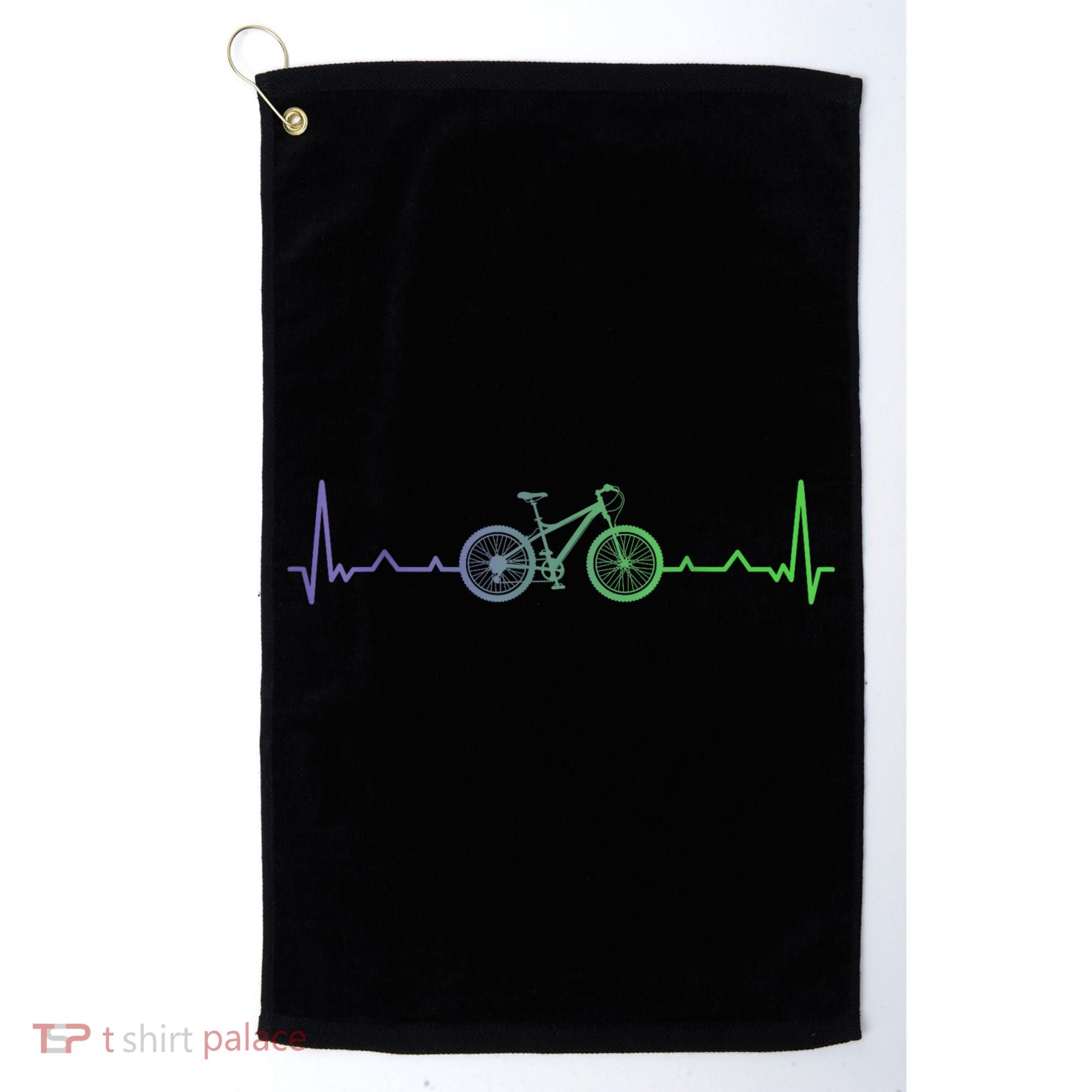 Bicycle Heartbeat Mountain Bike MTB Golf Towel